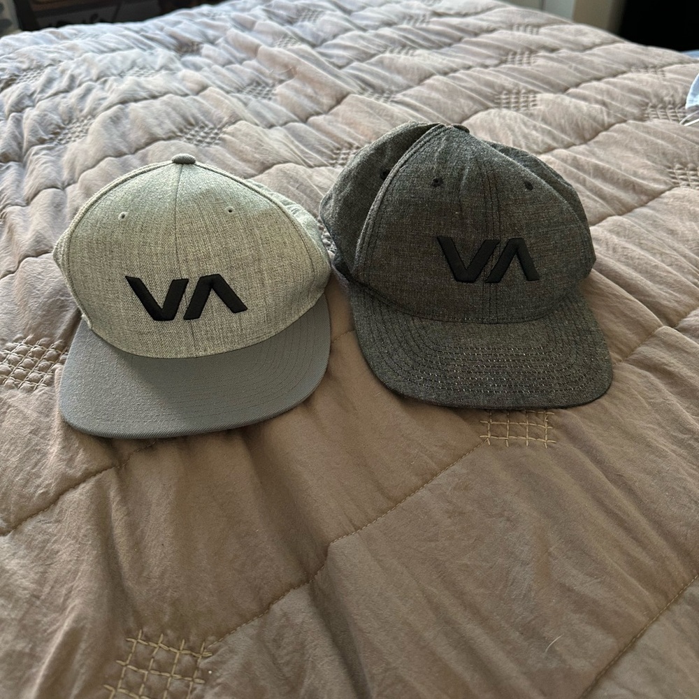RVCA Set of 2 Gray and Light Gray Hats